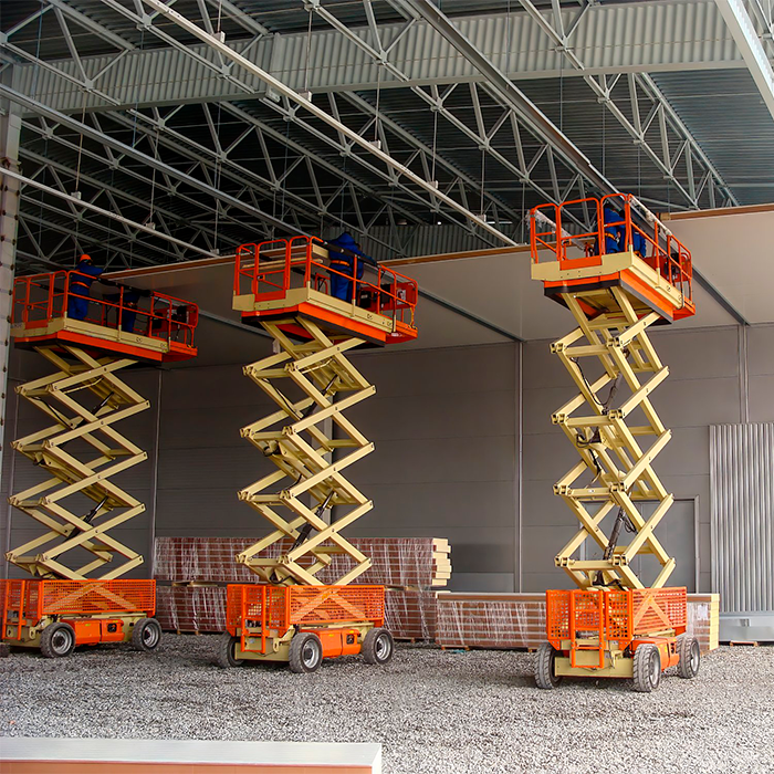 Plataforma para montagem industrial em altura